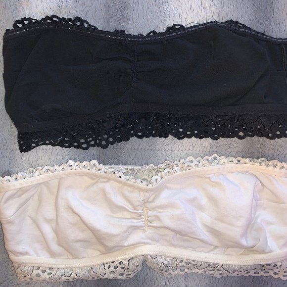 Aerie strapless bandeau bra white/black - Picture 3 of 4